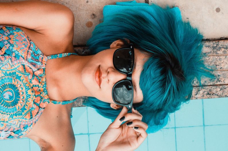 Styles - sunglasses, woman, pool