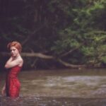 Outfit Red - girl, wet, bathing
