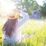 Hat - woman, field, sunlight