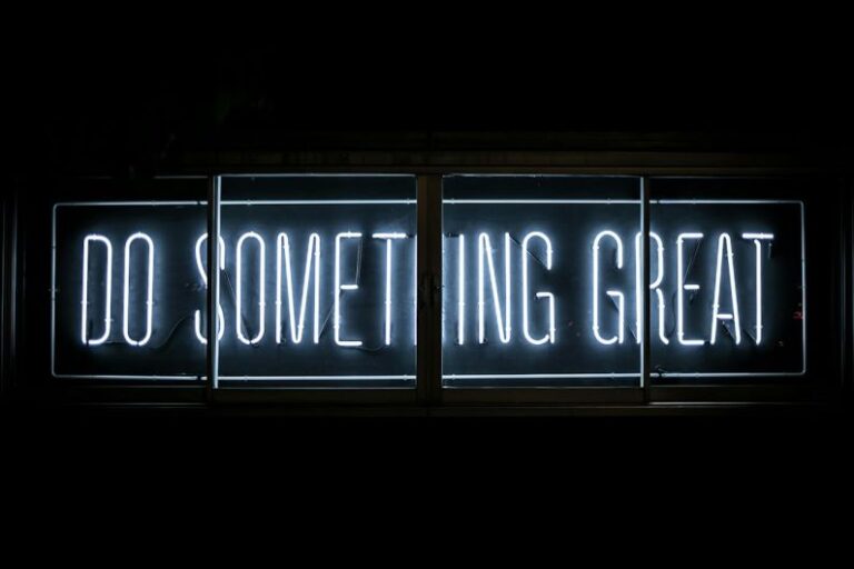 Board Goals - Do Something Great neon sign