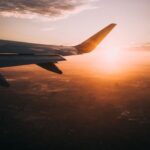 Travel Airplane - airplane on sky during golden hour