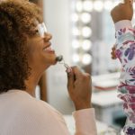 Nighttime Skincare - Mother and Daughter Using Jade Roller